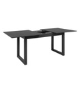 #TABLE AV ALL-160(200)*75*90 CM-NOIR ARDOISE / ANTHRACITE-AUSTIN-003223-80A