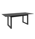 #TABLE AV ALL-160(200)*75*90 CM-NOIR ARDOISE / ANTHRACITE-AUSTIN-003223-80A