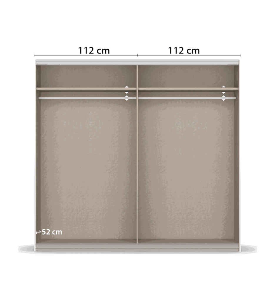 ARMOIRE 2PT-226CM-CHENE ARTISAN-BLACK OAK-AG317.4852-APOLLON