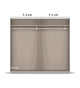 ARMOIRE 2PT-226CM-CHENE ARTISAN-BLACK OAK-AG317.4852-APOLLON