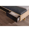 LIT 160*200 CM + 2 CHEVETS+LED INCLUS-CHENE ARTISAN-BLACK OAK-AG317.0BJ4.61-APOLLON