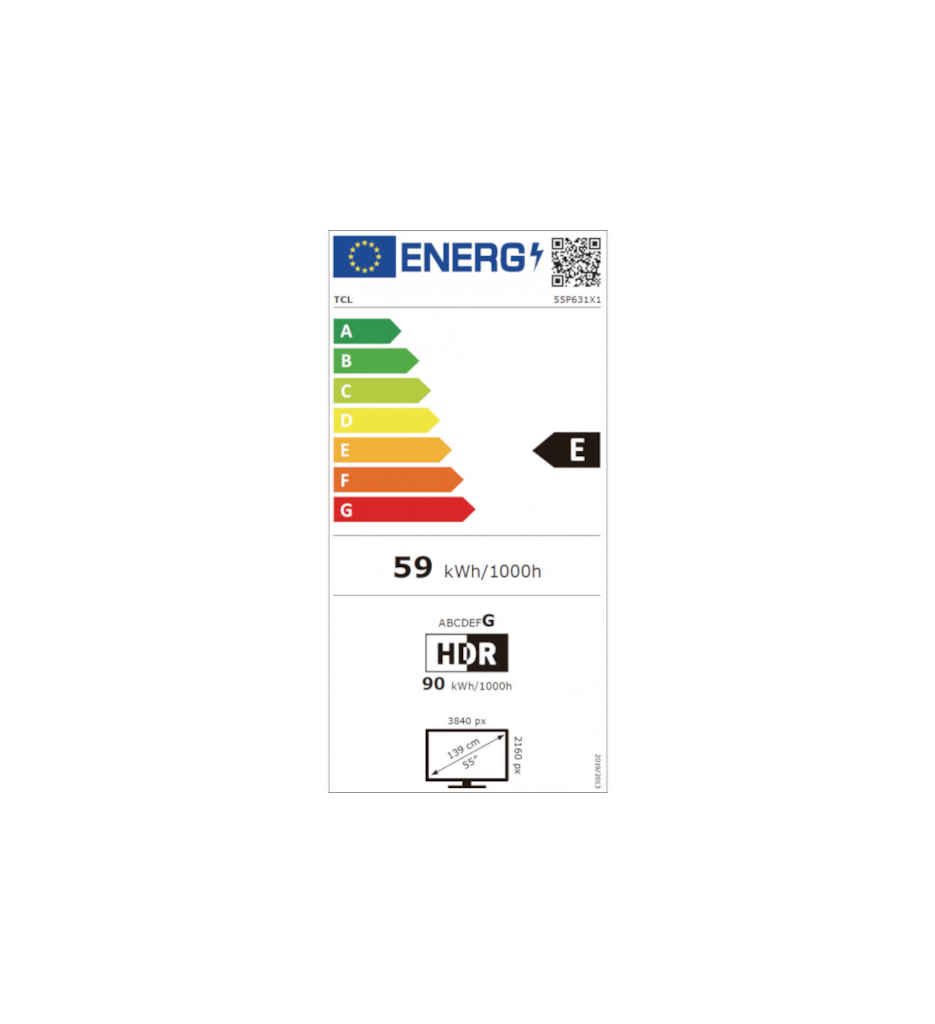 TV UHD 4K 139CM E °TCL 55P631