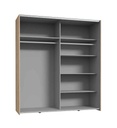 ARMOIRE 2PT(1MIROIR)-170 CM-CHENE SONOMA -KAIS82241-DECOR D30F-KAIKAIS