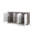 BUFFET 3 PORTES-180CM-CHENE GRIS/BLANC-CARTESIA