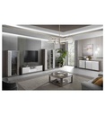 BUFFET 3 PORTES-180CM-CHENE GRIS/BLANC-CARTESIA
