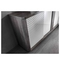 BUFFET 3 PORTES-180CM-CHENE GRIS/BLANC-CARTESIA
