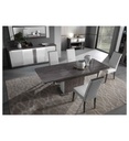 TABLE 180(220)CM AVEC ALLONGE CHENE GRIS/BLANC-CARTESIA