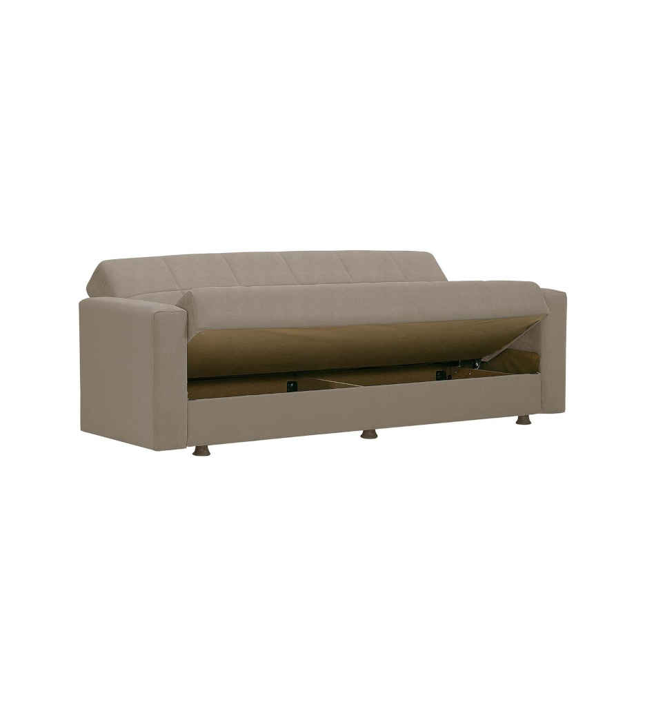 BANQUETTE CLIC-CLAC-PU TAUPE-DAVE