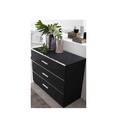 COMMODE GLOSSY NOIR 3 TIROIRS