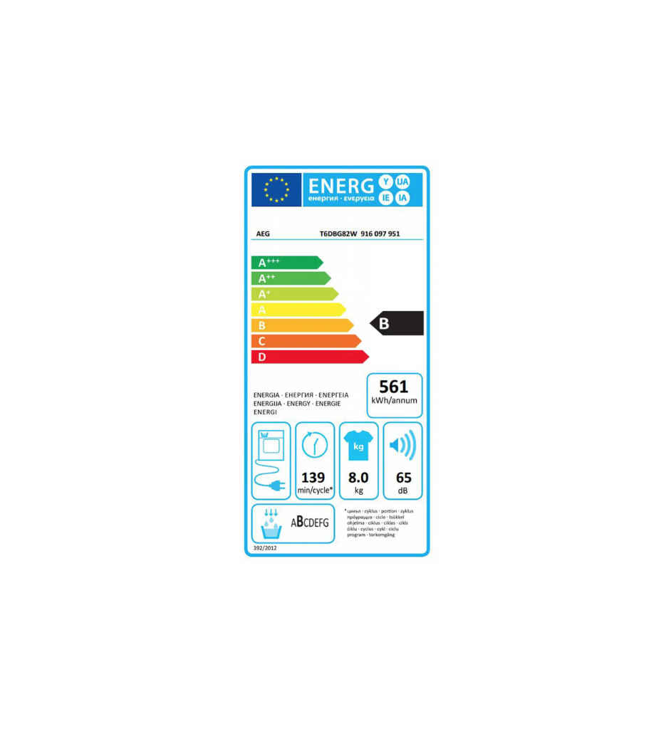 SL COND. 8KG SERIE 6 °AEG T6DBG82W
