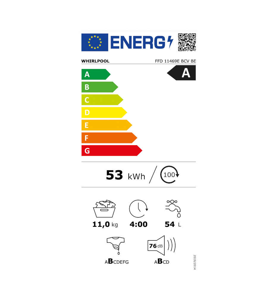 LL 11KG 1400T A °WHIRLPOOL FFD11469EBCVBE