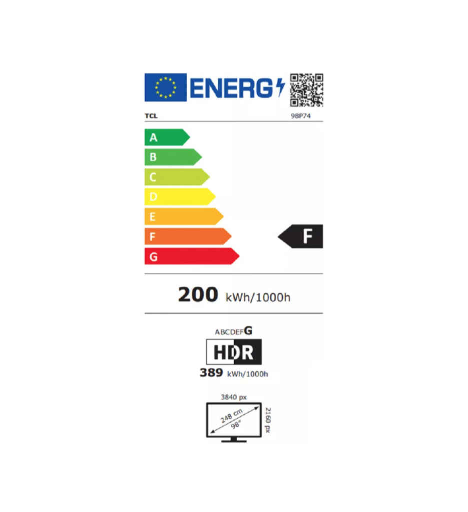 TV UHD 4K 248CM 144HZ F °TCL 98P744