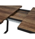 TABLE AVEC ALLONGE 160-(200)13705NA- KANSAS MARRON