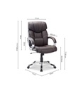 CHAISE DE BUREAU 'DALI' PU MARRON 9725-1