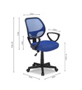 CHAISE DE BUREAU 'HIPPA' MESH BLEU 9741-8