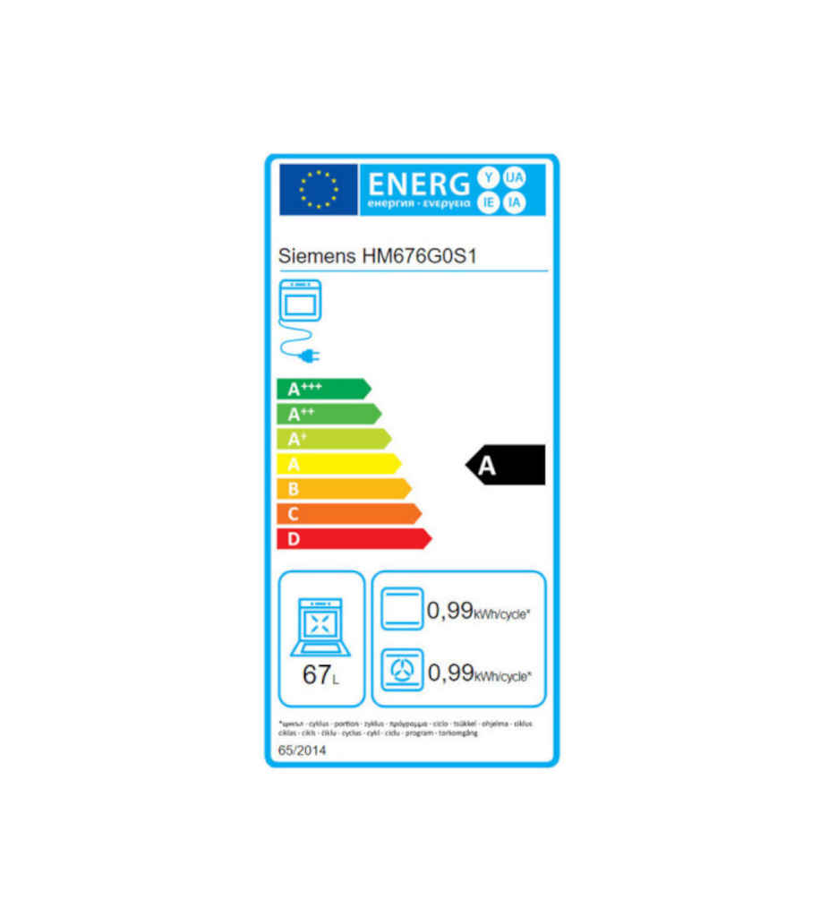 # FOUR AVEC FONCTION MICRO ONDE 67L °SIEMENS HM676G0S1