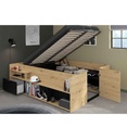 LIT COFFRE 140x190/200CM-1540LICO-ARTISAN OAK/BLACK-TRAVEL
