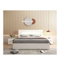 LIT 160*200 CM-LAQUE BLANC-17215BL-STELLINA