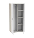 Armoire 2 portes NANO coloris chêne shannon/ blanc