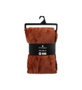 Plaid 180 x 230 cm flanelle terracotta 156048I