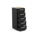 #CHIFFONNIER 5 TIROIRS NOIR/CHENE IZZY 385293