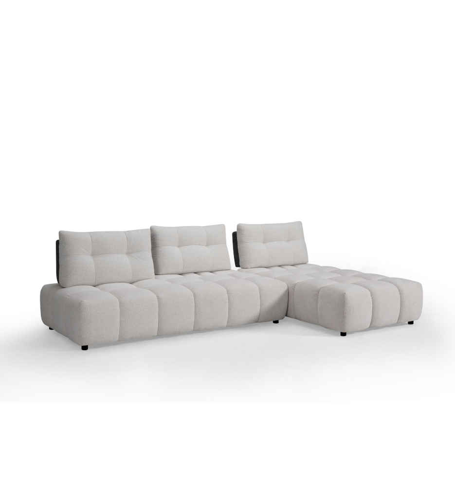 #ANGLE AVEC DOSSIER AVANCE/RECUL-TISSU MILAN 103 CREAM / 430 TAUPE -SF-525-MILAN