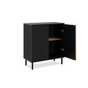 RANGEMENT 2P MONZA 01D NOIR/BOIS 003741