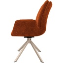 FAUTEUIL PIVOTANT-TISSU TERRA COTTA-52954TC-PITT