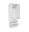 ARMOIRE 2PT/3T-80CM-2497KL68-OPTIMA-BLANC