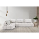 #ANGLE GAUCHE-DOSSIER AVANCE/RECUL-LHF-TISSU SOLO 111 CREAM WHITE/3 COUSSINS 170 COFFEE- SF-376-WHITE