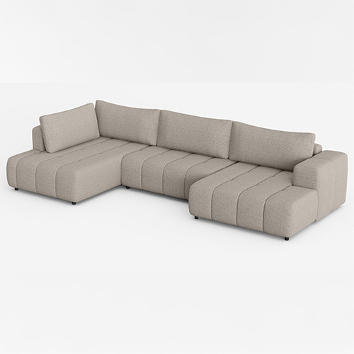 ANGLE DROIT "U" CONVERTIBLE-TISSU ABRIAMO 02 BEIGE-ESSA