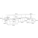 ANGLE DROIT "U" CONVERTIBLE-TISSU ABRIAMO 02 BEIGE-ESSA