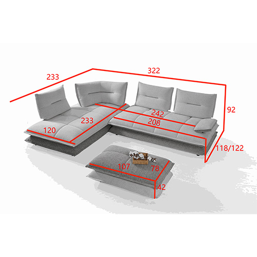 ANGLE DROIT-RHF-DOSSIER AVANCE/RECUL-TISSU MILAN#102 WHITE #130 WHEAT-SF-545-TIDE