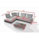 ANGLE DROIT-RHF-DOSSIER AVANCE/RECUL-TISSU MILAN#102 WHITE #130 WHEAT-SF-545-TIDE