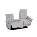FAUTEUIL DOUBLE RELAX/LIFT ELECTRIQUE-TISSU GRIS CLAIR-KAREL