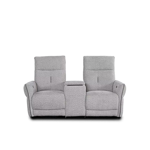FAUTEUIL DOUBLE RELAX/LIFT ELECTRIQUE-TISSU GRIS CLAIR-KAREL