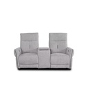 FAUTEUIL DOUBLE RELAX/LIFT ELECTRIQUE-TISSU GRIS CLAIR-KAREL