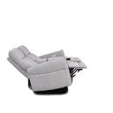 FAUTEUIL DOUBLE RELAX/LIFT ELECTRIQUE-TISSU GRIS CLAIR-KAREL