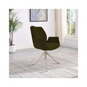 FAUTEUIL PIVOTANT-TISSU VERT-52954VE-PITT