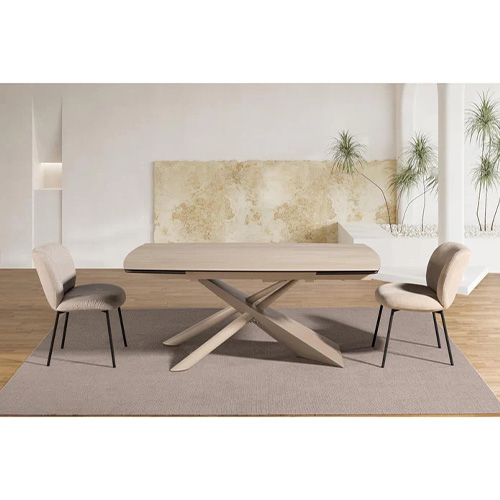 TABLE PLATEAU CERAMIQUE-180(260)CM-TRAVERTIN-53120TR-COBALT