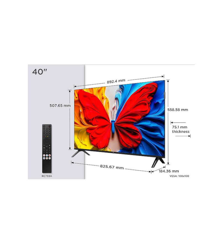 TV QLED 100CM F °TCL 40V5C