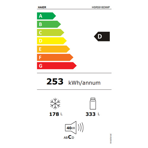 REF. US NO FROST 511L D SILVER °HAIER  HSR5918DIMP