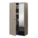 #ARMOIRE 2P2T -POP  CHENE ARGILE/G
