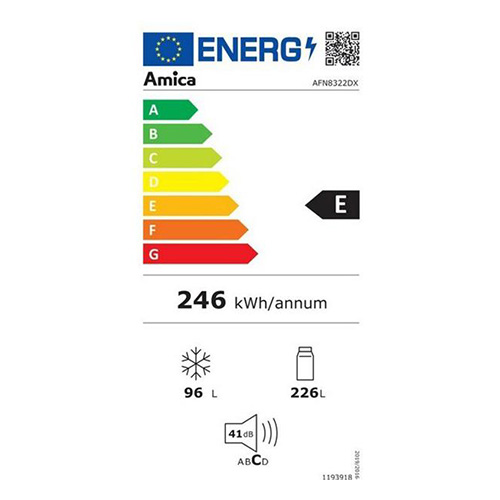 REF. COMBI 322L NO FROST E °°AMICA AFN8322DX