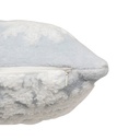 Coussin décor flocons bleus 40x40 cm blanc 208635