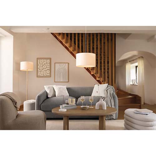 Lampadaire droit Tina Boucle haut 150 cm or 202644