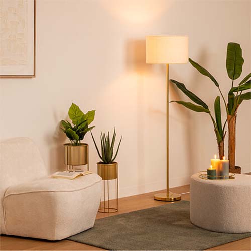 Lampadaire droit Tina Boucle haut 150 cm or 202644