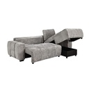 ANGLE DROIT-COUCHAGE+COFFRE-RHF CHAISE W/COFFRE-TISSU SOLO GRIS 454-KF7826-SOLO 2