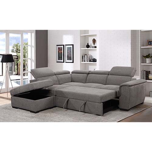#ANGLE G-2-STORAGE OTT-BED+CHAISE+SEATER W-19973-L3-NONO-017 ANTRACITE -CAPRERA