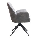 FAUTEUIL BRIDGE PIVOTANT 180°-TISSU GRIS/GRIS ANTHRACITE-23311GA -LAGOS